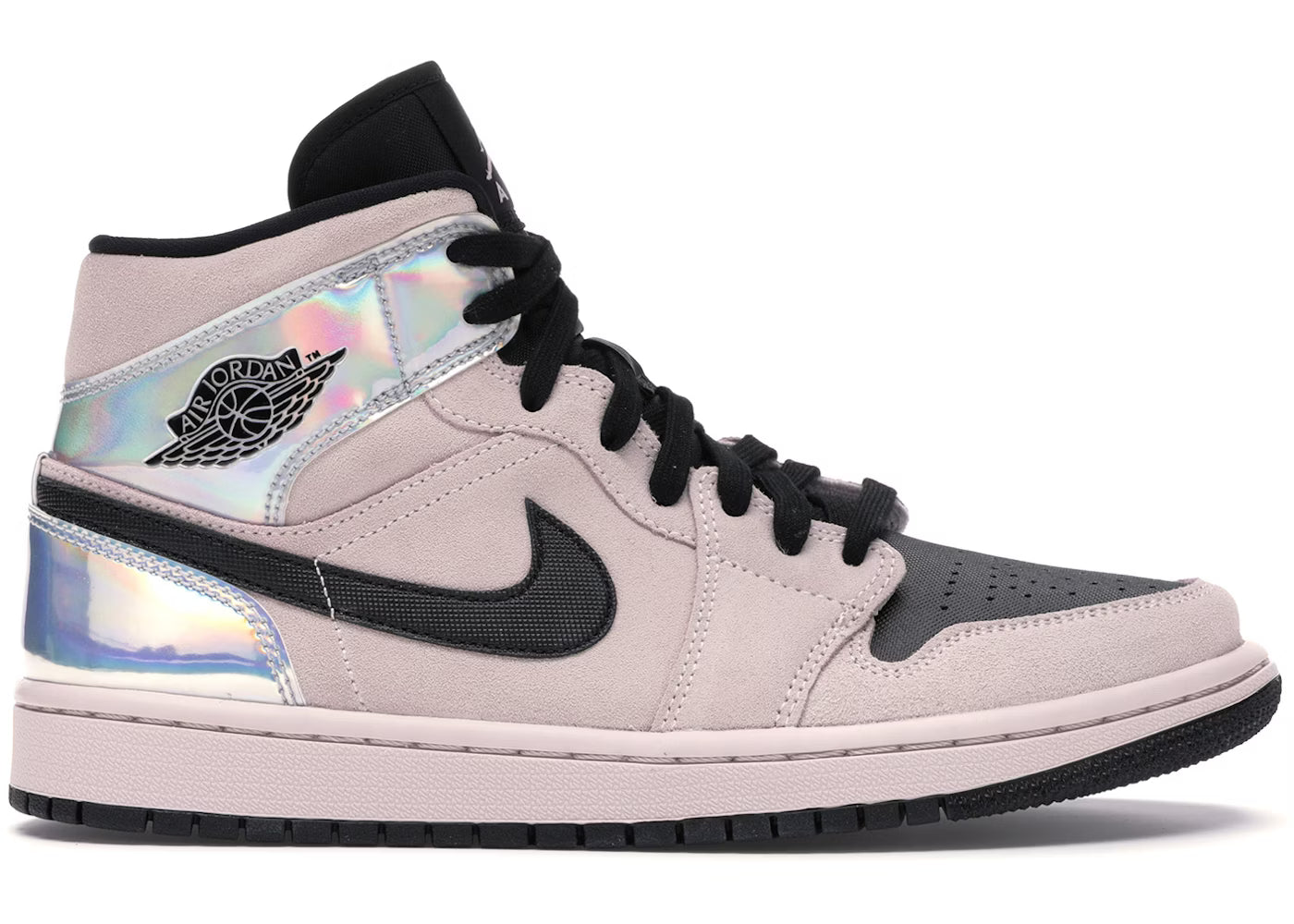 jordan 1 mid dirty powder iridescent